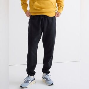 J. Crew Heritage 14 oz. Fleece Sweatpant Cotton Blend Black Relaxed M Medium